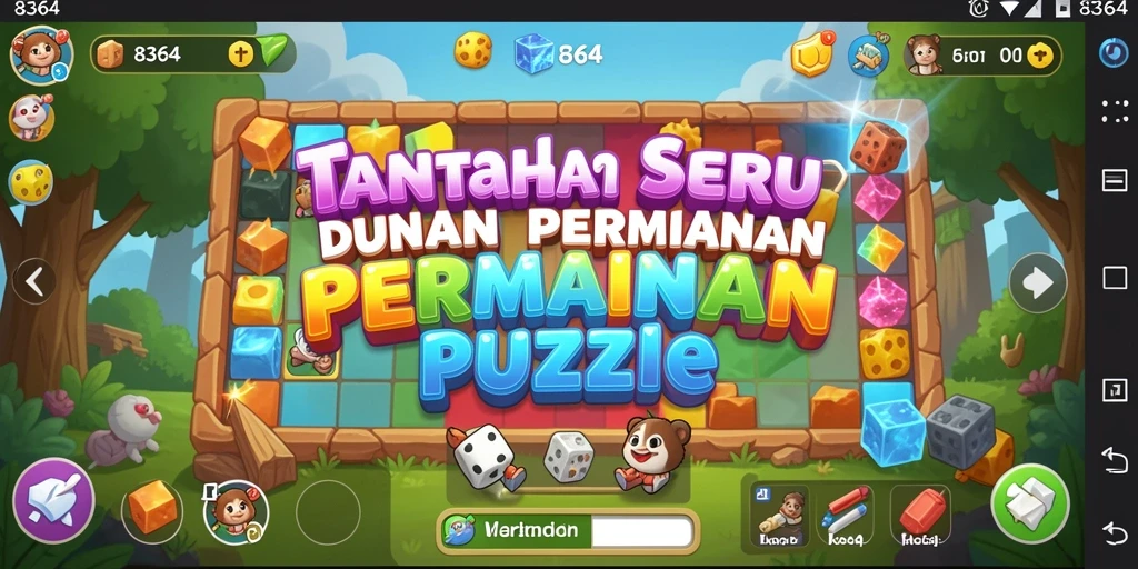 Screenshot gameplay 8364 menampilkan tantangan puzzle yang seru dan menarik.