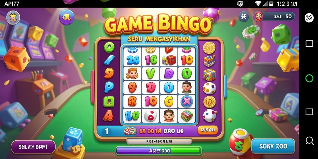 Gameplay API77 yang mengasyikkan dengan suasana Bingo yang seru.