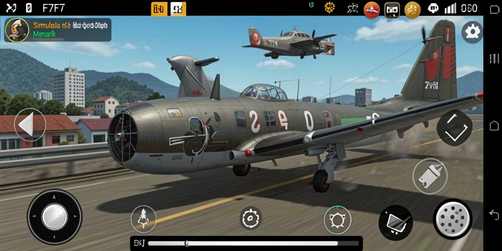 Screenshot utama F7F7 menampilkan gameplay simulasi yang menarik.
