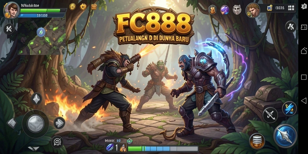 Screenshot FC888 menunjukkan aksi seru dalam gameplay petualangan.
