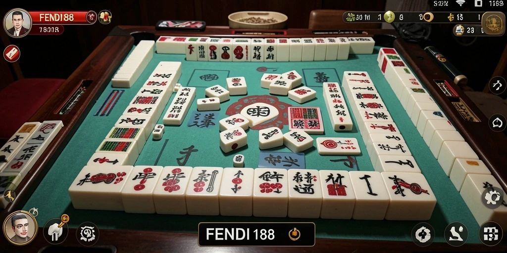 Tampilan gameplay Mahjong yang menarik dan interaktif di FENDI188.