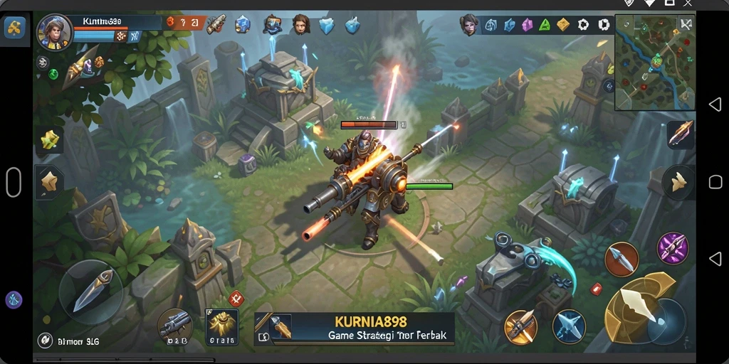 Gameplay KURNIA898 menampilkan pertempuran seru dan pembangunan kerajaan.