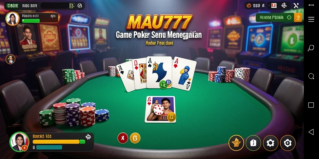 Tampilan gameplay menarik dari MAU777 dengan aksi Poker yang seru.