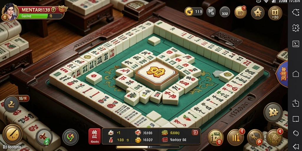 Screenshot gameplay MENTARI138 menampilkan suasana permainan Mahjong yang menawan.