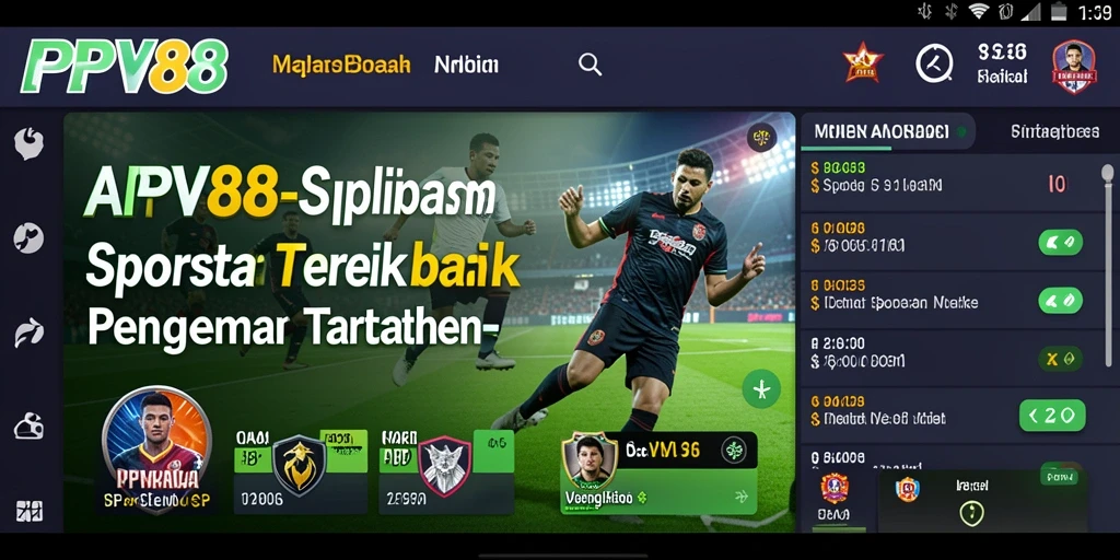 Tampilan screenshot PPV88 menampilkan fitur taruhan olahraga yang menarik.