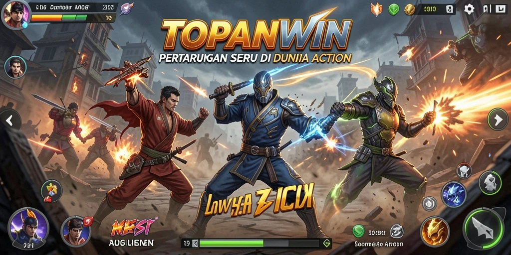 Tampilan gameplay action yang seru dan mendebarkan di TOPANWIN.