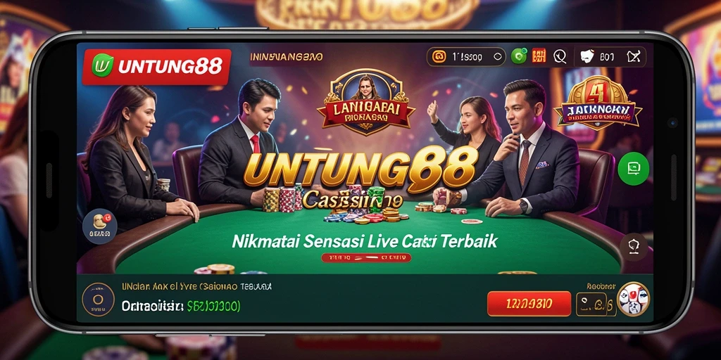 Tampilan gameplay Live Casino yang menarik dan mendebarkan di UNTUNG88.